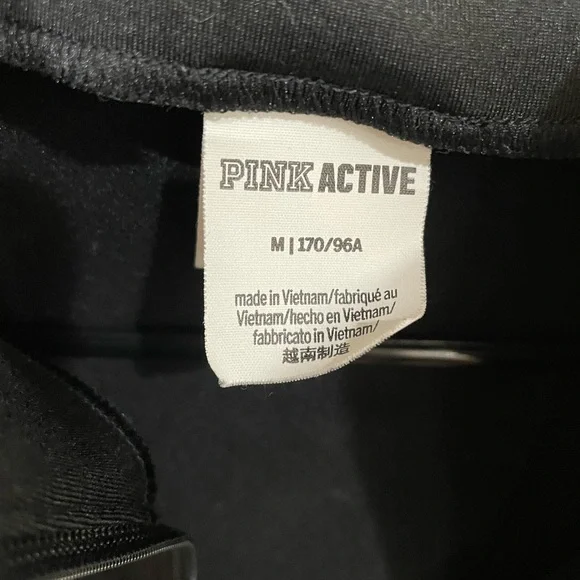 PINK ACTIVE Black Zip-up - Picture 4 of 5